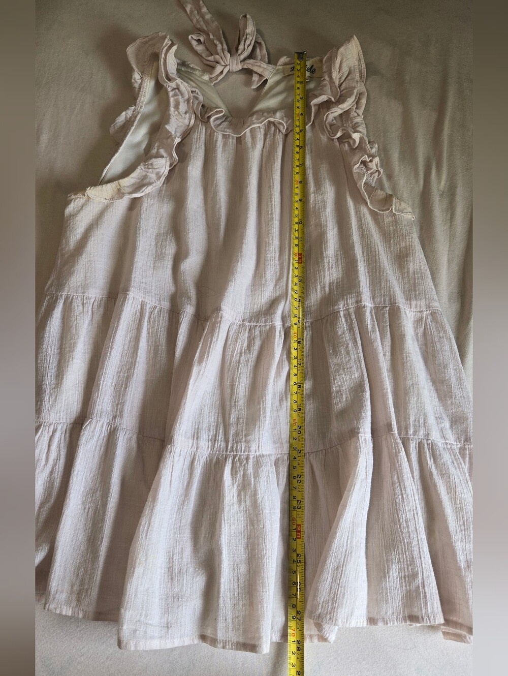 Cream Ruffle Tiered Top - Picture 6 of 7